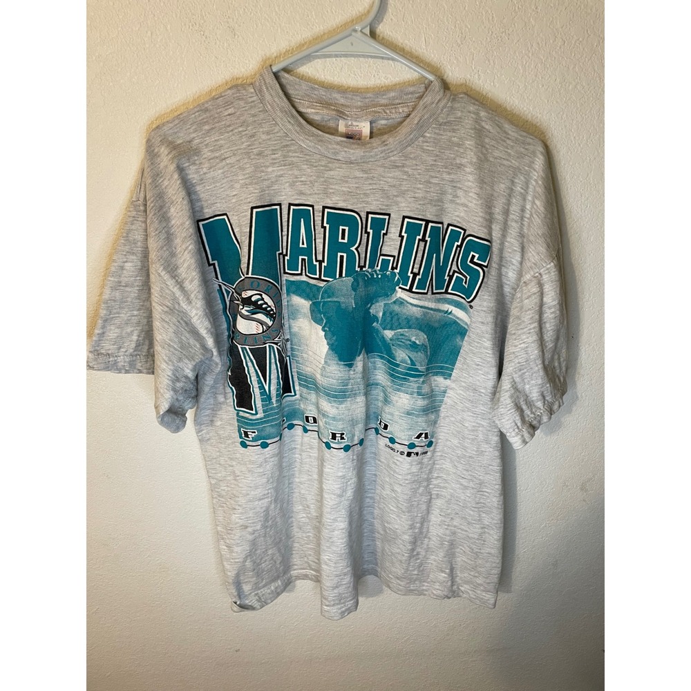 Vintage Florida Marlins Baseball Graphic‎ T Shirt Size L 1996